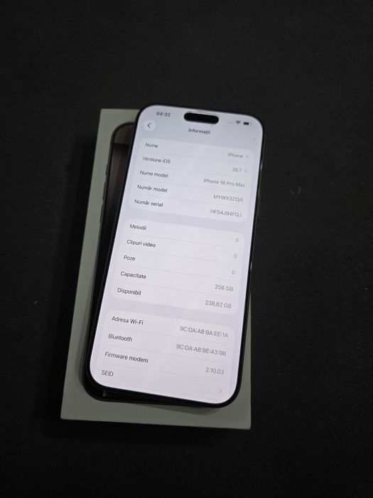 Vand iphone 16 pro max