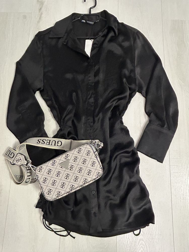 Rochie tip camasa, Zara, marimea S, neagra