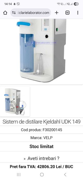Destilator  Kjeldahl UDK 129
