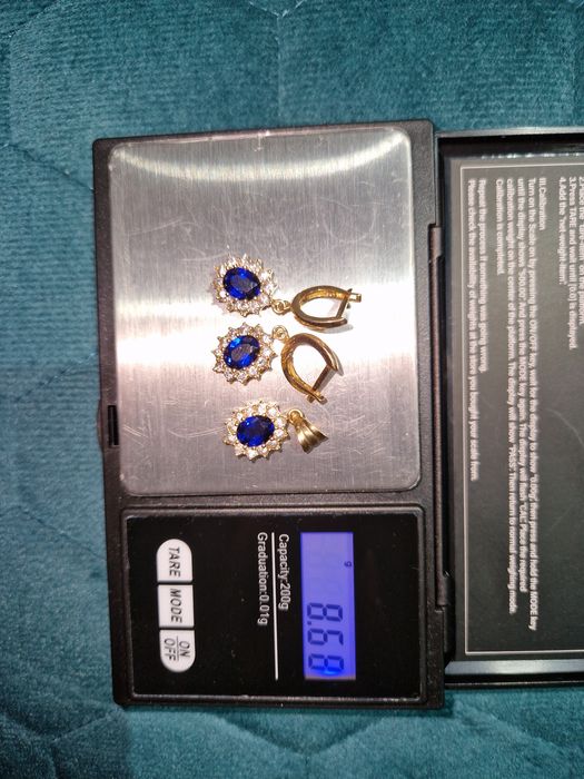 Cercei aur 14 k noi plus pandand