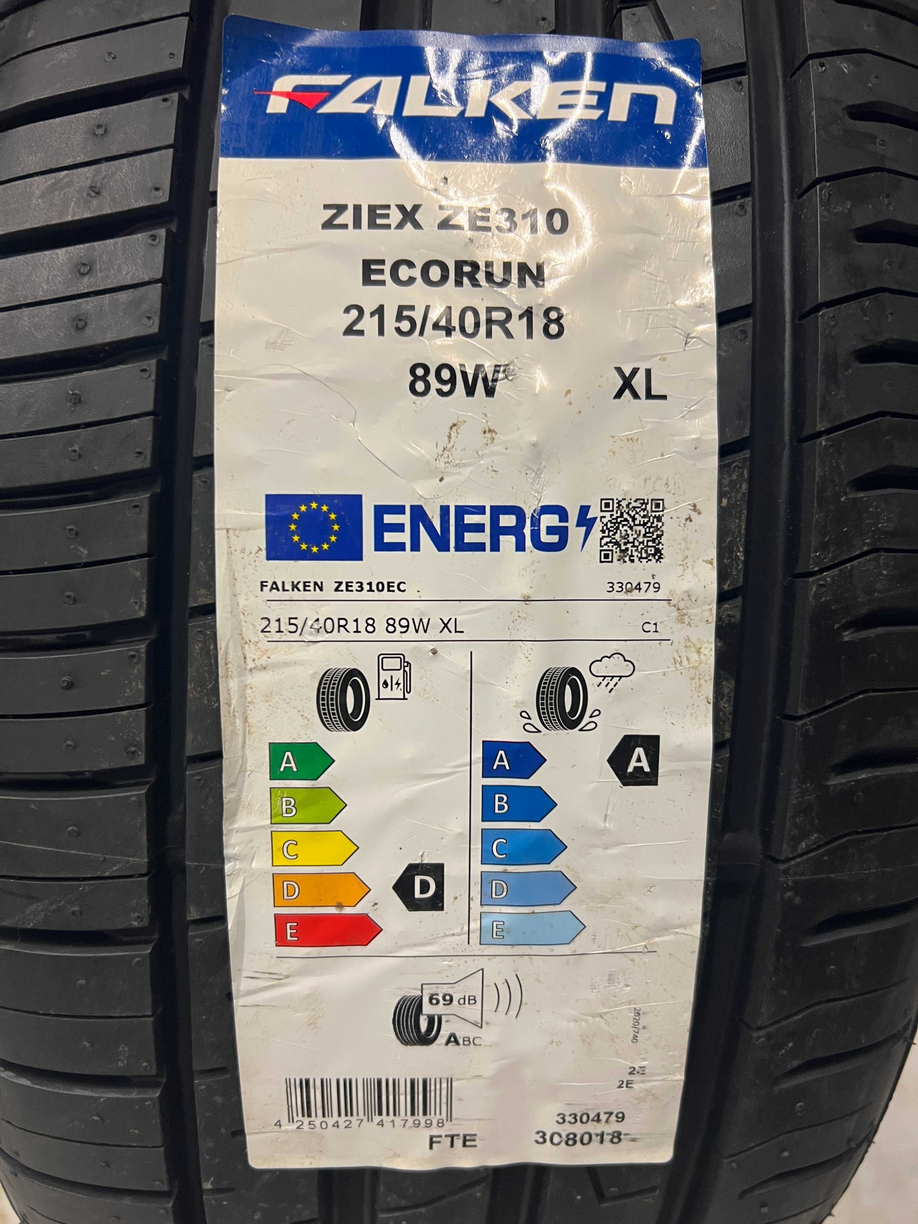4 Нови летни гуми 215/40R18 Falken ZIEX ZE310 EcoRun 89W с борд