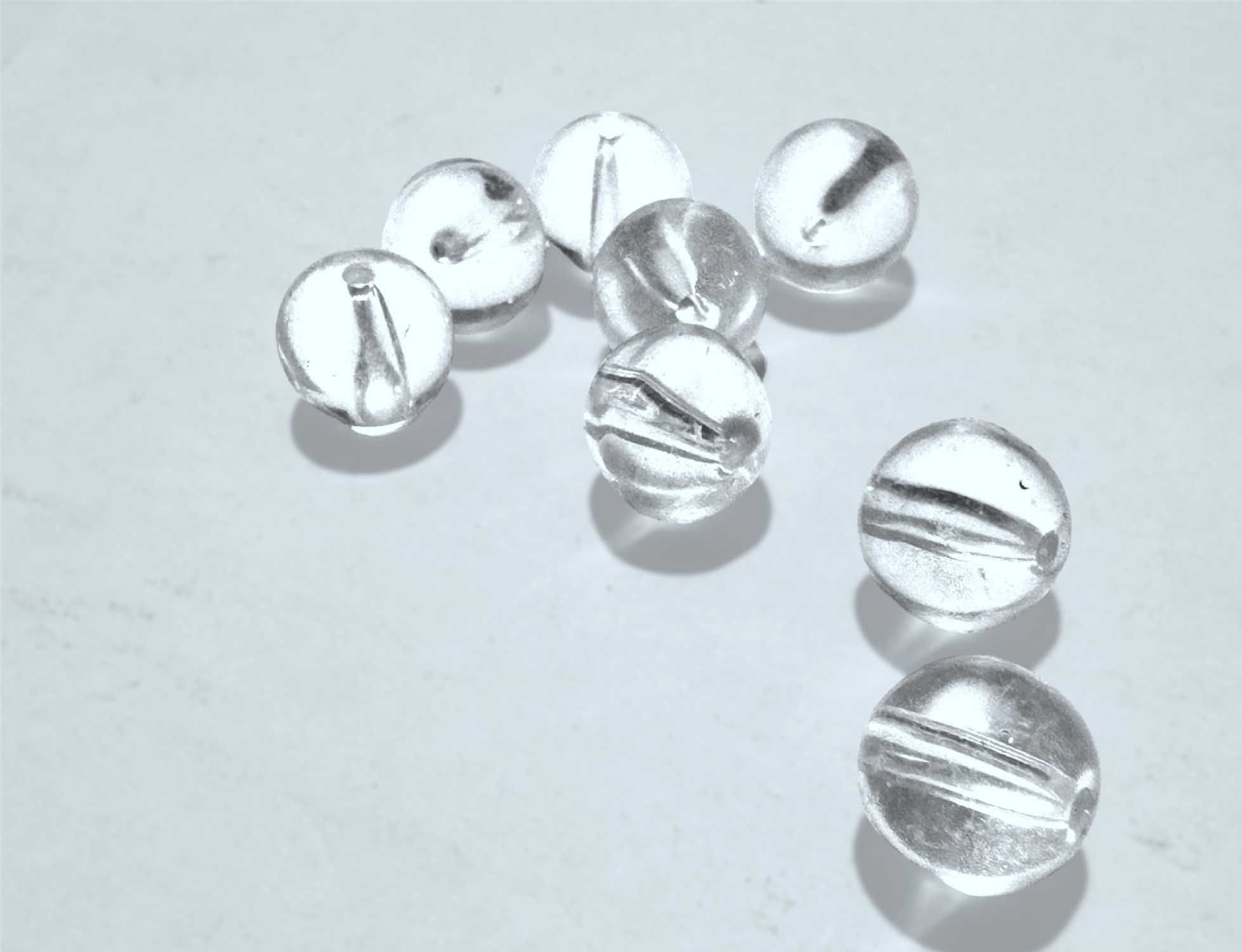 Margele (perle) sticla de Murano, cristal, 10mm, Hand Made (500 buc)
