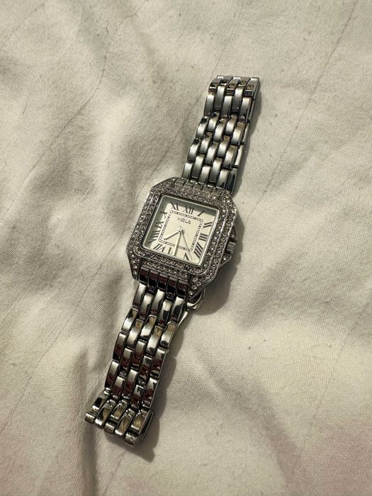 Ceas elegant dama HELA patrat cu pietre strasuri