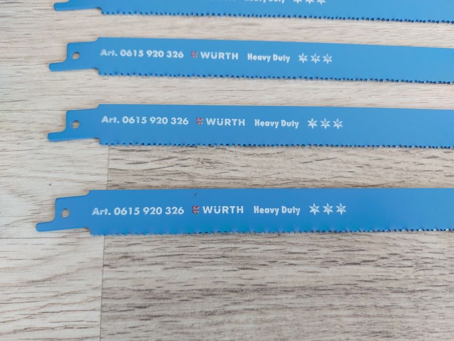 Set 6 panze fierastrau sabie wurth pentru metal, 20 cm, heavy duty