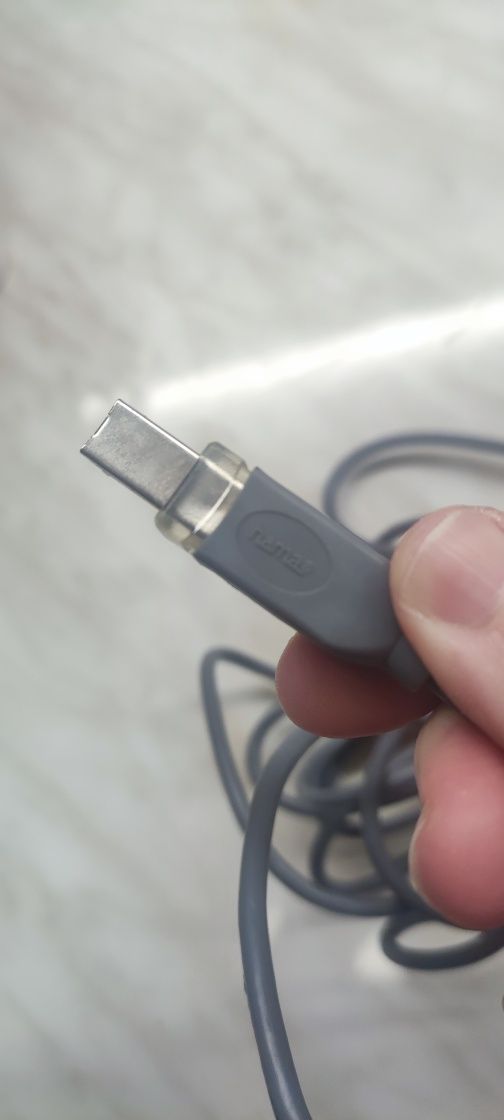 Cablu Hama, USB 2.0, ecranat, lungime 5m, culoare gri, pt imprimanta
