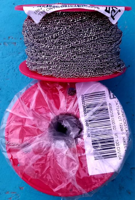 Inel tip D 2cm, Lantisor otel inoxidabil 7~4x3mm - croitorie, pielarie