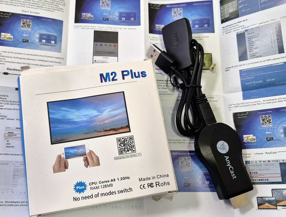 Any Cast безжичен WiFi дисплей m2 plus