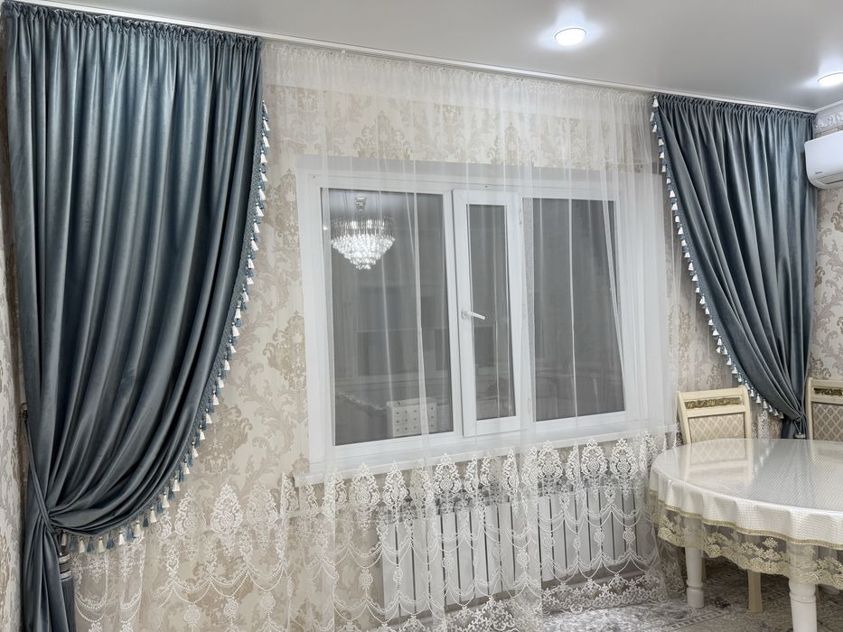 Продам шторы с тюллю в зал