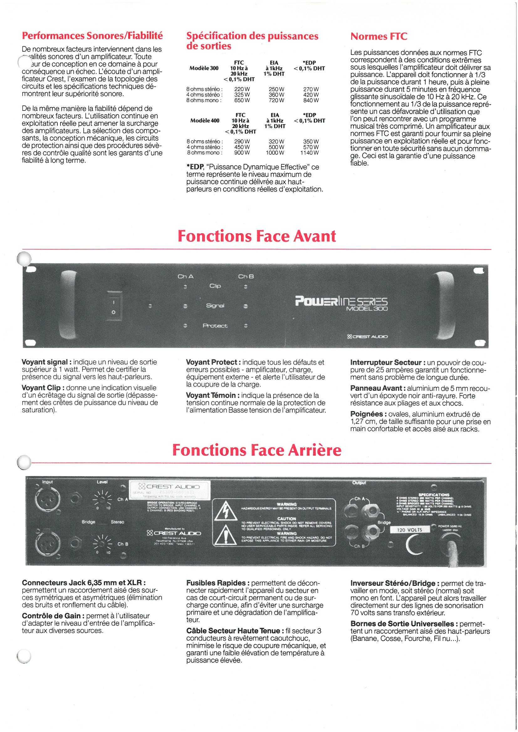 Amplificator putere vintage 1987 crest audio power line 400,