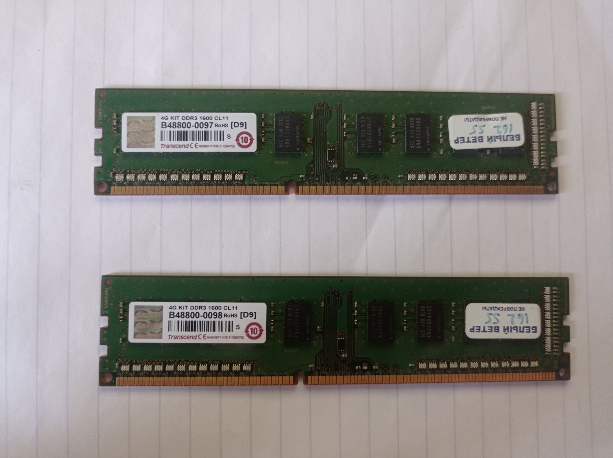 ОЗУ DDR 3 kit 4 GB Transcend