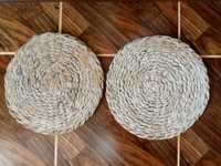 Настенный декор из плетеной соломы, диаметр 33см.Цена 1шт