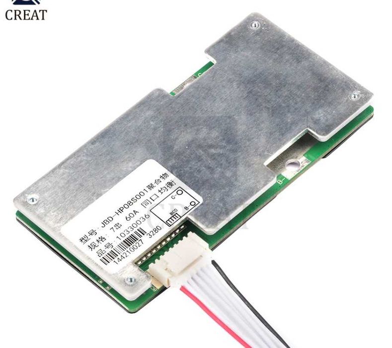 BMS 7S- 24V (29,4V) - 60A litiu-ion - port comun incarcare/descarcare