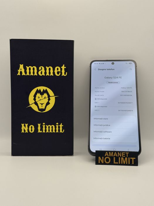 Samsung S24 FE  5G Black 128GB CA Nou Garantie 1An , AMANET NO LIMIT.