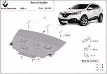 Scut metalic pentru motor Renault Kadjar 2015-prezent - otel 2mm
