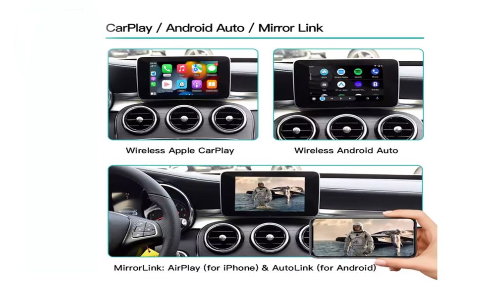 Бежичен Carplay & Android Auto за Mercedes (NTG5.0/5.1)
