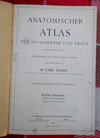 Антикварни книги - атлас анатомия - 2 бр.