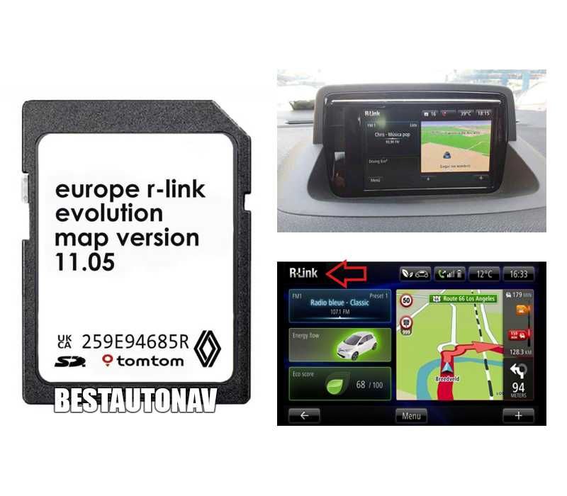 Card navigatie Renault R-LINK 2023 Megane Scenic Koleos Laguna