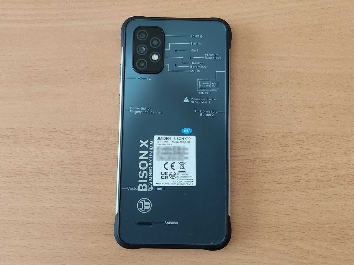 Нов Umidigi Bison X10, удароустойчив, водоустойчив, 4гб, 64гб, 6150mah