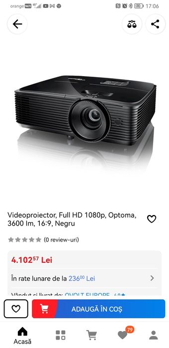 Videoproiector OPTOMA HD143X FullHD 3000 lumeni telecomanda iluminata