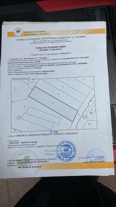 Продажба УПИ с обща площ 7809 кв.м.  с. Тополово /път Маказа/