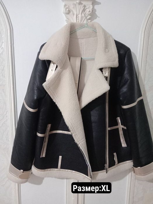 Дублёнка кожанный куртка женский