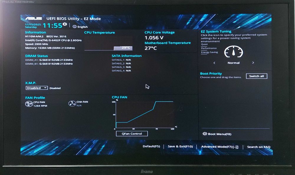 KIT i5 6402P 2.80GHz + ASUS H110M-A/M.2 + 8GB DDR4 + Cooler