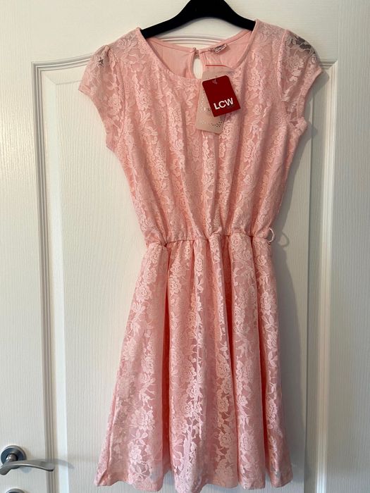 Rochie Bershka cu dantela alba/ Atmosphere/ LcWalkiki