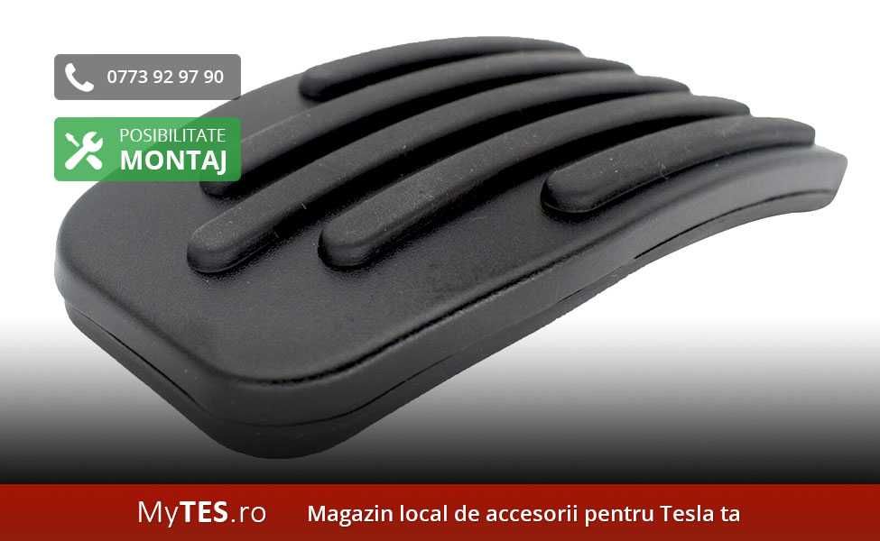 Ornamente metal pedale (argintiu mat/lucios, negre) Tesla Model 3 / Y