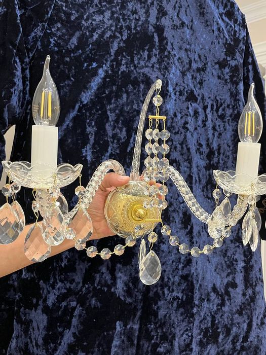 Продам красивую 2 люстры 9 бра Чехословакия