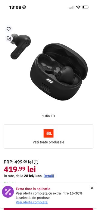 Vand casti JBL TUNE BEAM