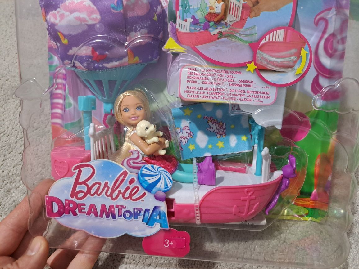 Barbie Dreamtopia Magical Dreamboat Păpușă Chelsea Barca De Vis