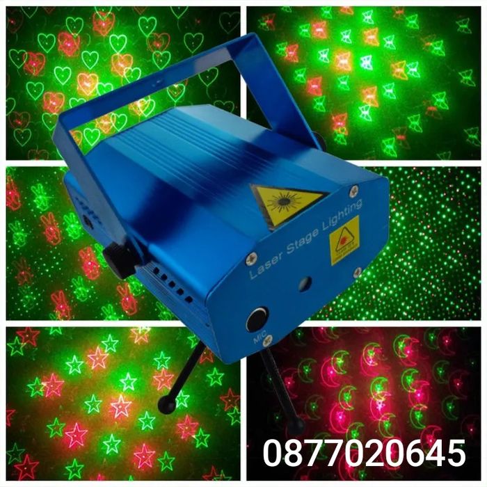 Мини LED дискотечен лазер с ефектни светлини