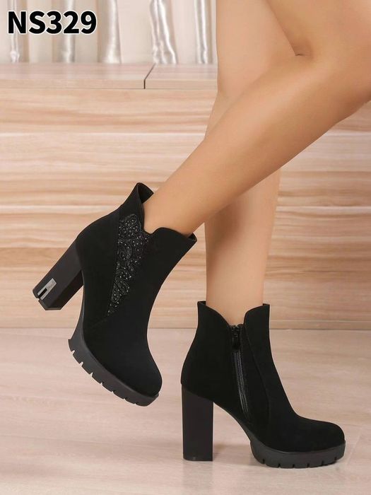 Botine dama piele întoarsă