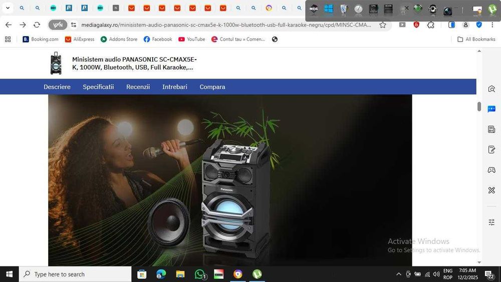 Vand-Cumpar boxa PANASONIC SC-MAX5