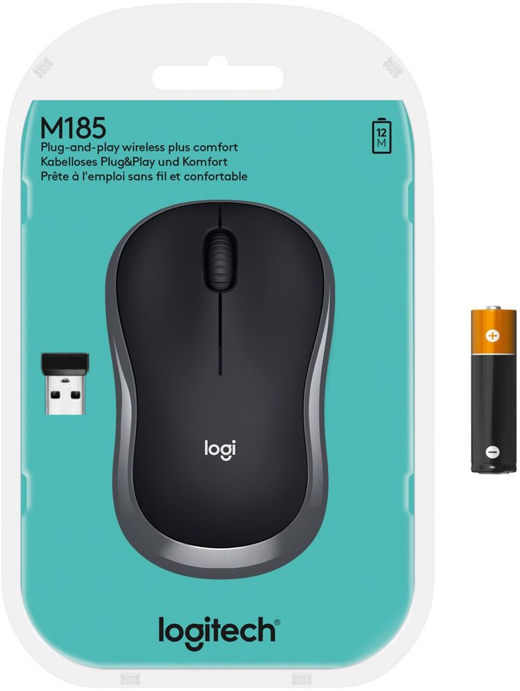Mouse Logitech M185, USB, Swift Grey | NOU