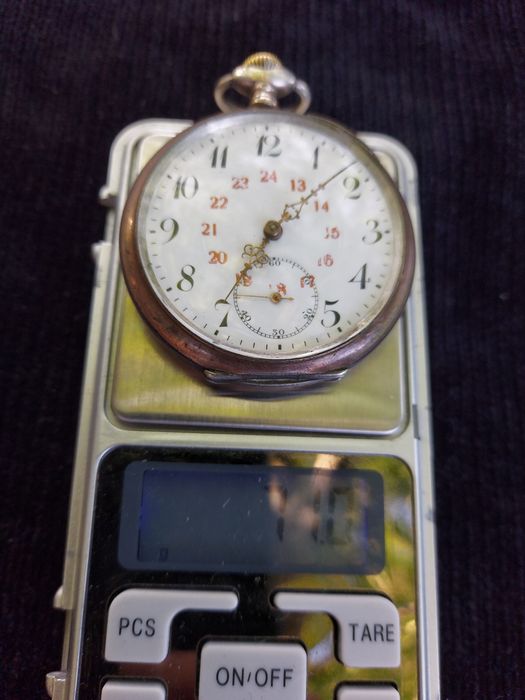 9 Ceas buzunar Germania argint 800 masiv,51 mm,stare foarte buna