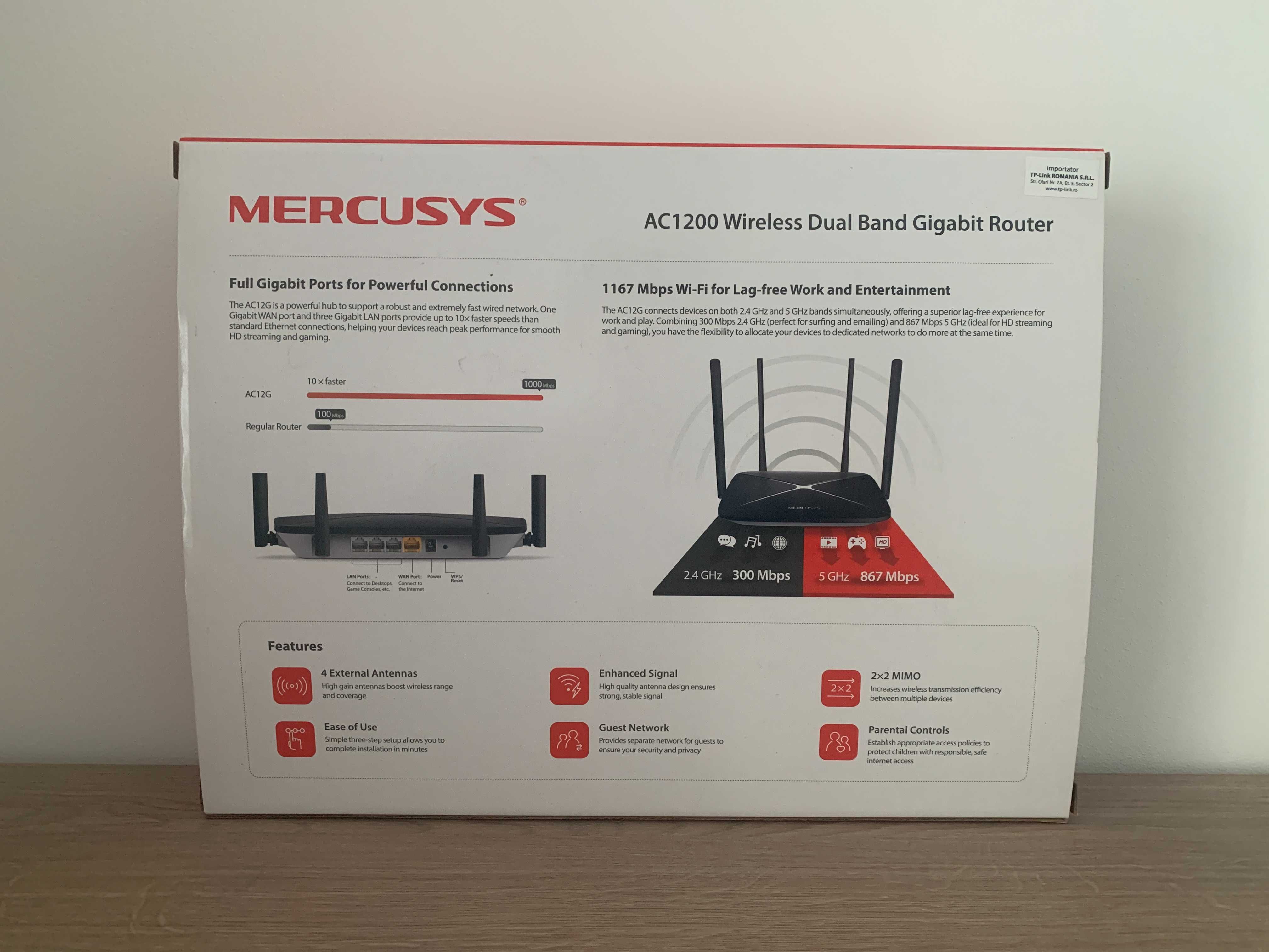 Router wireless Mercusys AC12G Dual Band