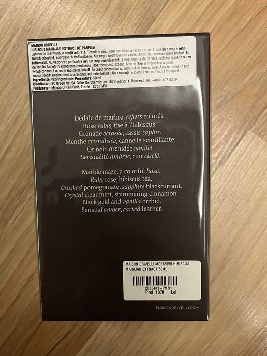 Vand parfum Hibiscus Mahajad - Maison Crivelli (nou)