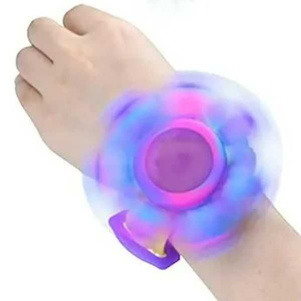 Jucarie Bratara luminoasa Pop It Now Spinner si Lumini Led + 3 ani