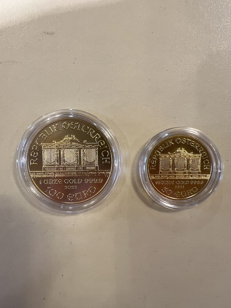 Златни монети една унция 1oz 1/2oz 1/4oz 1/10oz 24карата