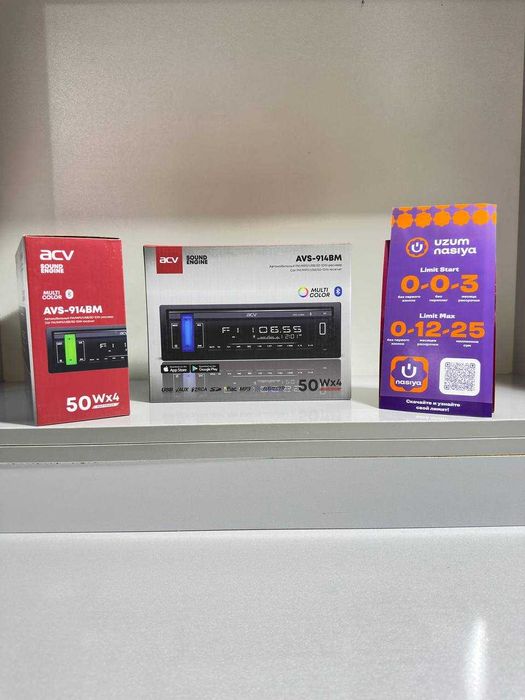 Магнитофон ACV AVS-914BM 1DIN | Рассрочка mavjud 6–24 oy