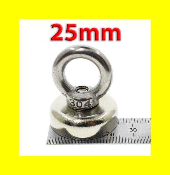 25mm 25кг Магнит за магнитен риболов, с кука (халка) Magnet fishing