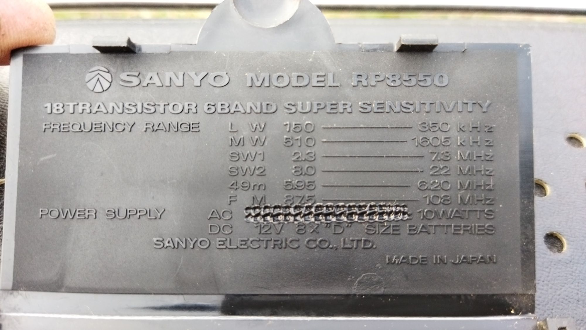Sanyo RP 8550 world receiver