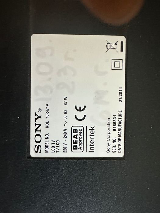 Телевизор Сони Бравия, 40 инча