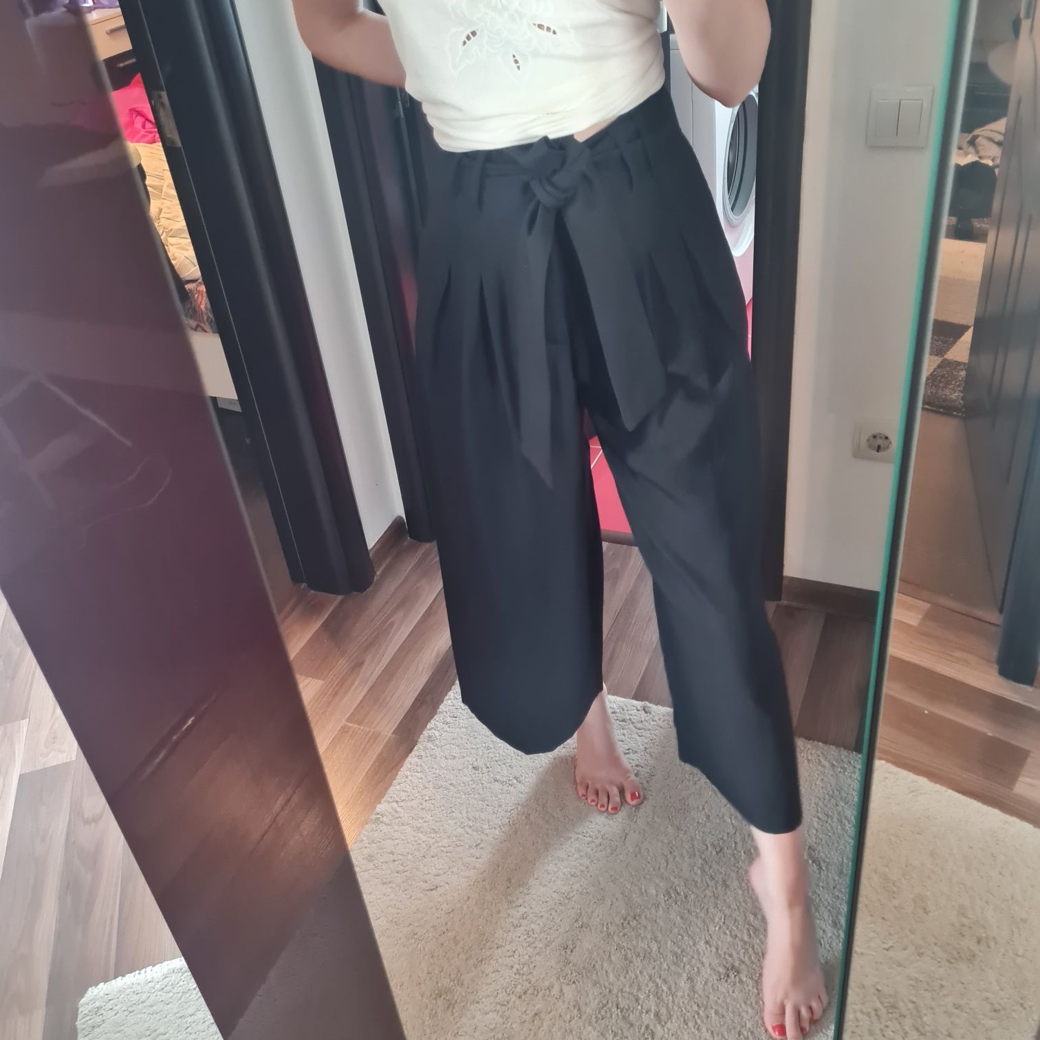 Pantaloni eleganti Zara cu talie inalta