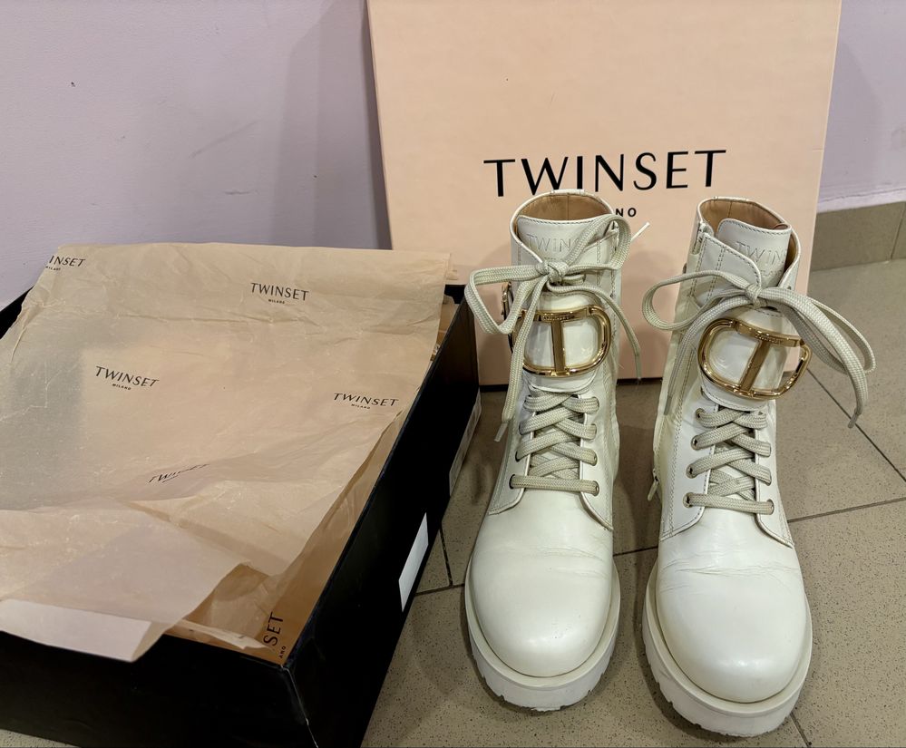 Есенно зимни боти TWINSET естествена кожа