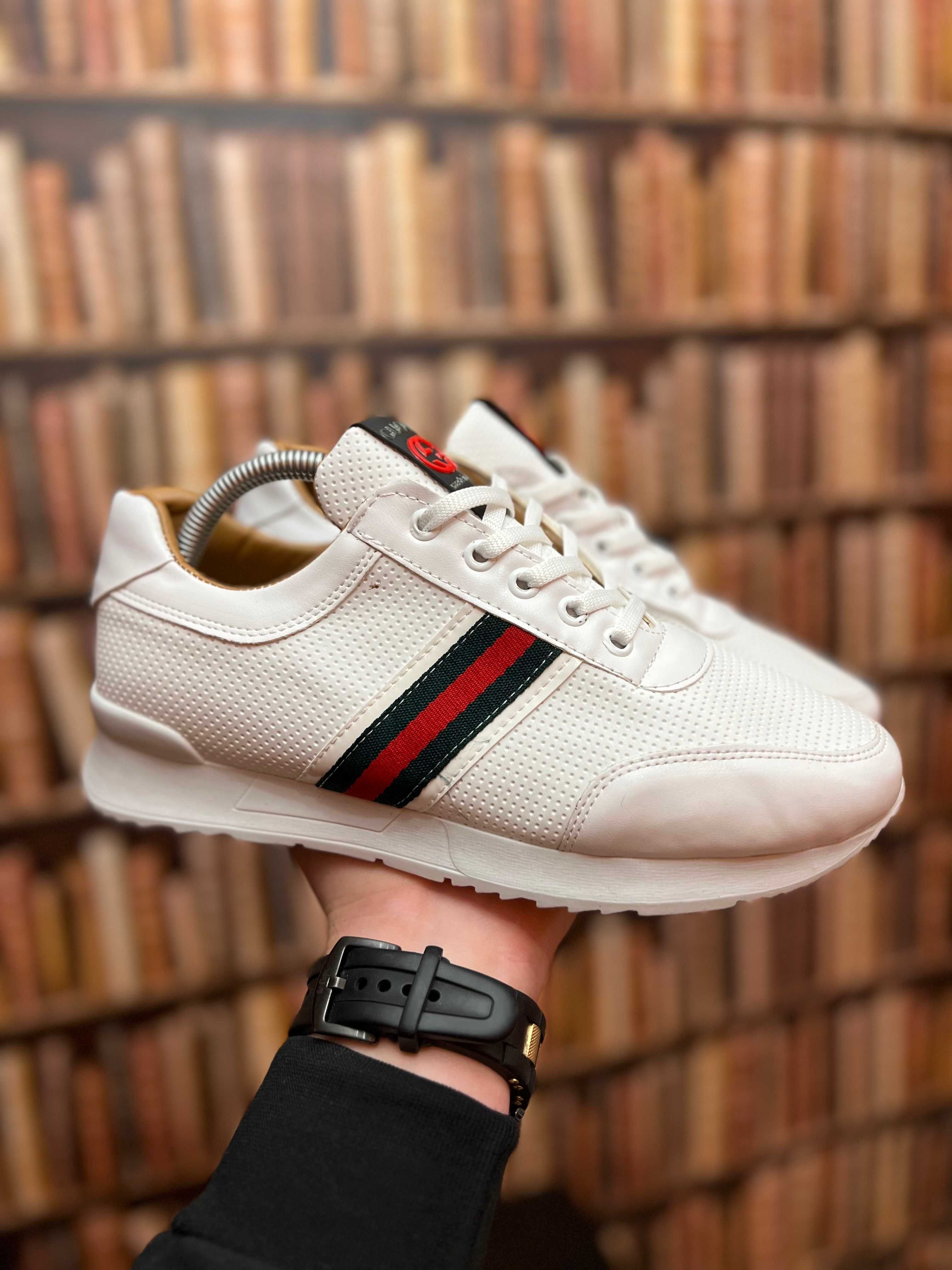 Adidasi Barbati Gucci Full White!