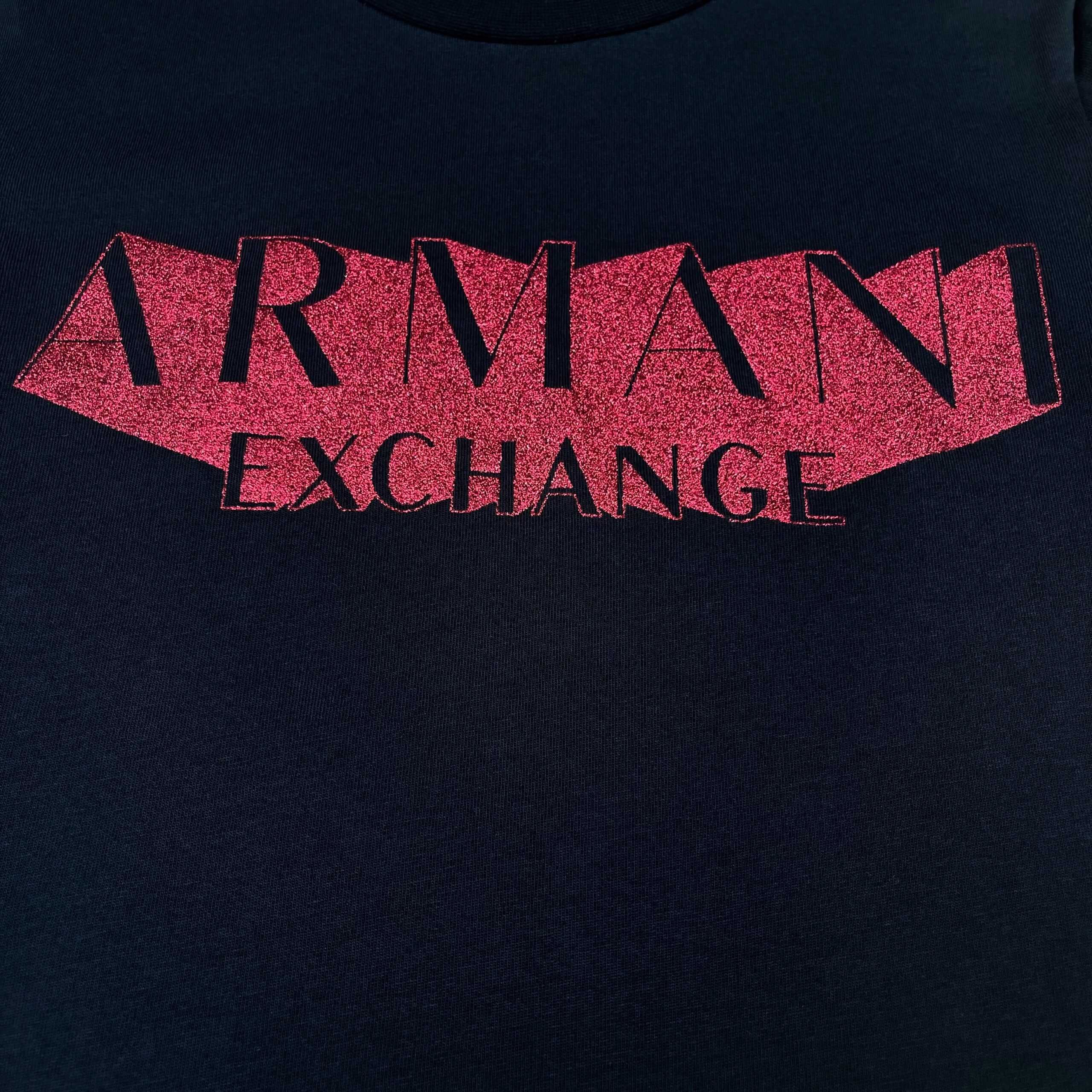 Дамска тениска Armani Exchange Glitter Logo S/S T-Shirt