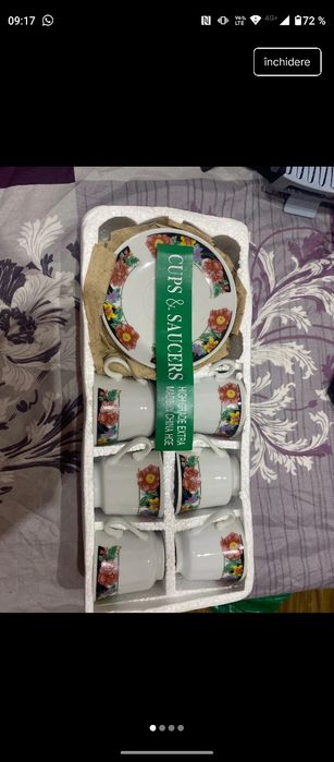 Set căni cu farfurii