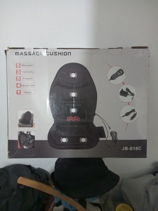 Perna electrica auto cu încălzire și masaj,12 volti.